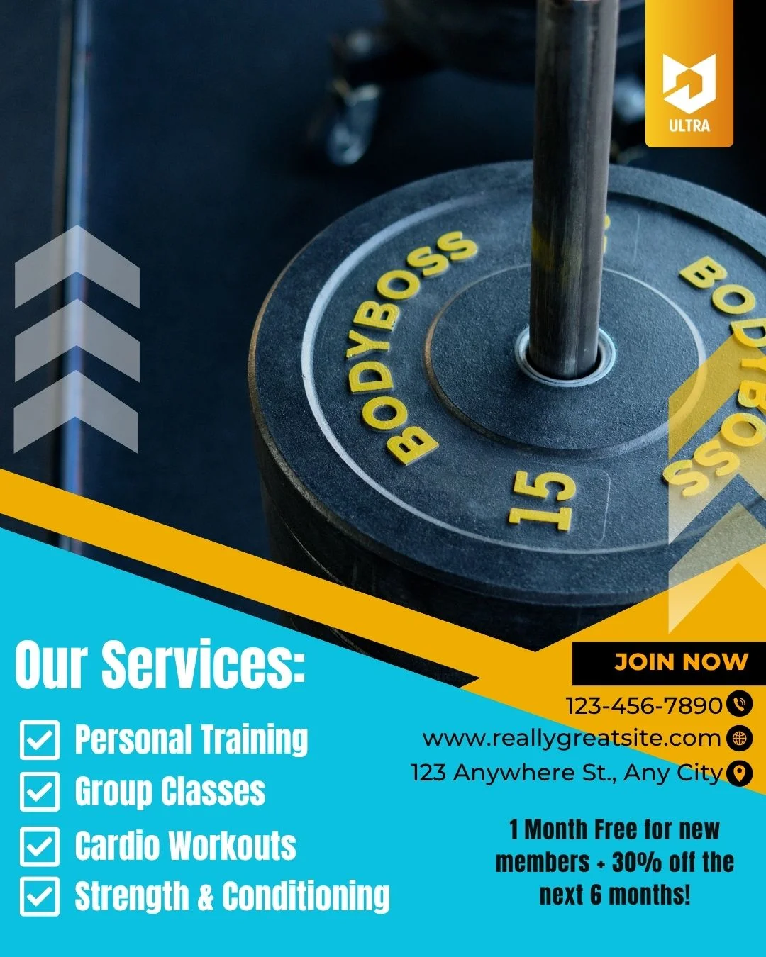 Instagram social media design for gym brand by Um Mishael