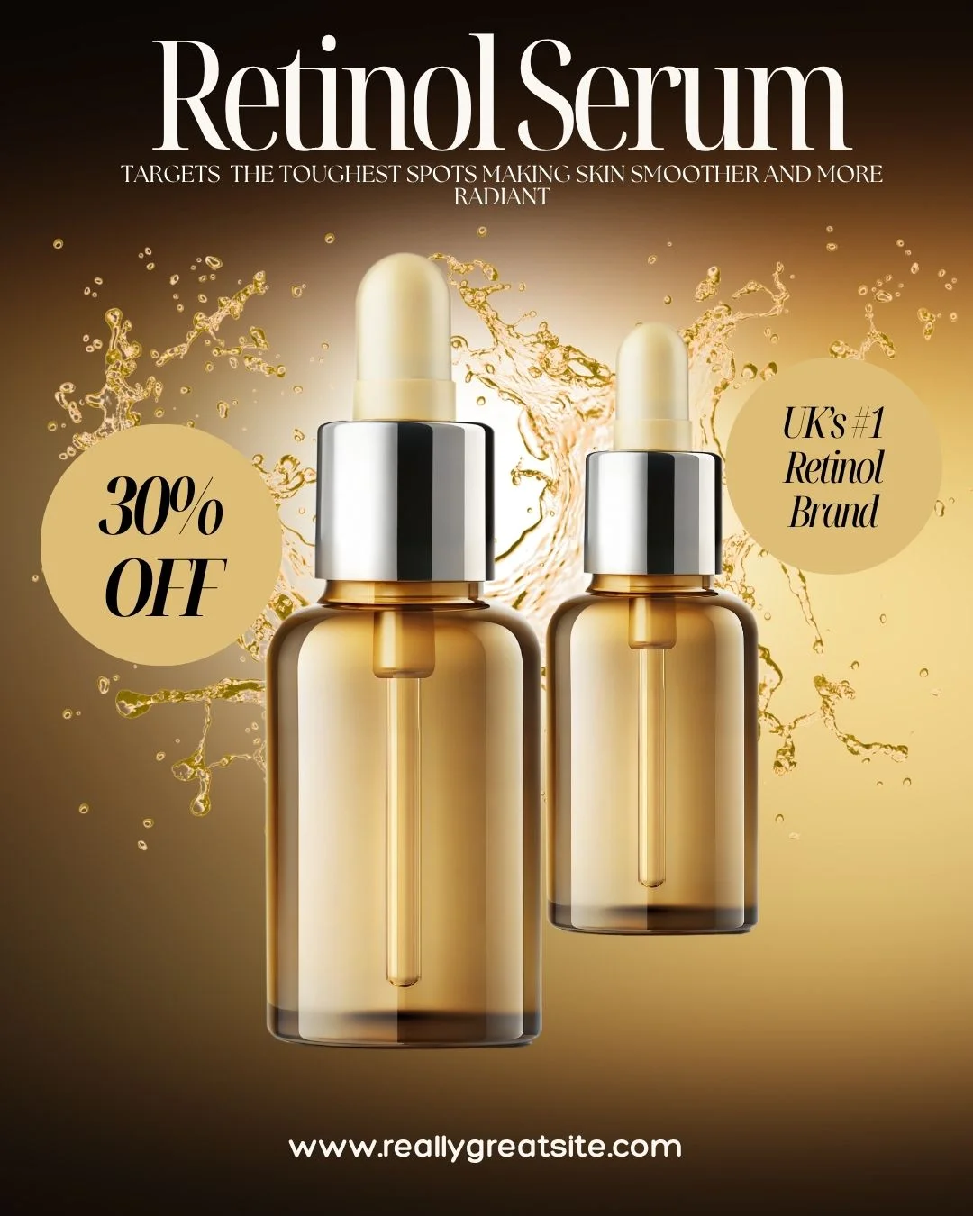 Instagram design for retinol serum product by Um Mishael